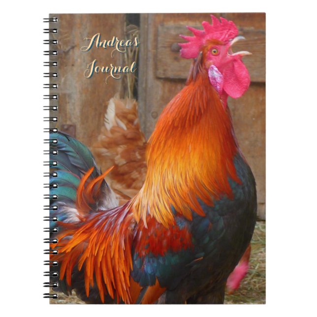 Colourful Farm Rooster Personal Journal (Front)