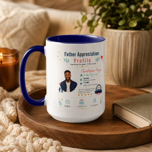Colourful Father Appreciation Family Profile Mug
