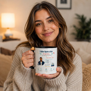 Colourful Father Appreciation Family Profile Mug