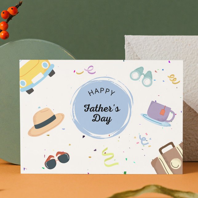 Colourful Father's Day Holiday Postcard (Creator Uploaded)