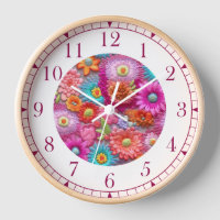 Colourful Faux Embroidered Floral Elegant Womans