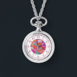 Colourful Faux Embroidered Floral Elegant Womans Watch<br><div class="desc">Colourful Faux Embroidered Floral Elegant Womans Watches features a trendy colourful modern faux embroidery floral in pink,  purple,  orange,  blue,  and yellow. Created by Evco Studio www.zazzle.com/store/evcostudio</div>