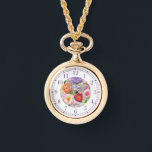 Colourful Faux Embroidered Floral Stylish Womans Watch<br><div class="desc">Colourful Faux Embroidered Floral Stylish Womans Watches features a trendy colourful modern faux embroidery floral in pink,  purple,  orange and red on a pastel green background. Created by Evco Studio www.zazzle.com/store/evcostudio</div>