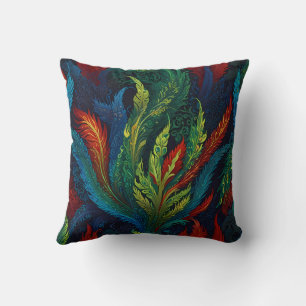 Colourful Feather pattern Cushion