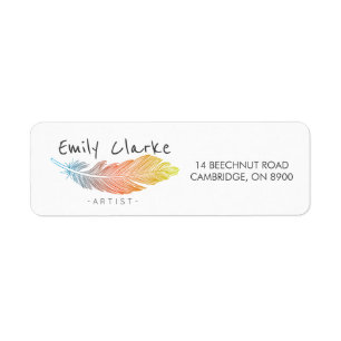 Colourful Feather Personalised