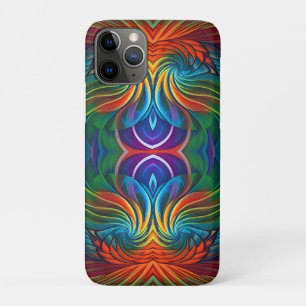 Colourful feather swirl  iPhone 11 pro case