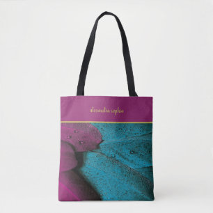 Colourful Feathers and Raindrops Tote Bag