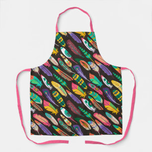 Colourful Feathers Apron