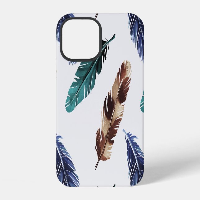 Colourful Feathers Tribal Texture iPhone Case (Back)