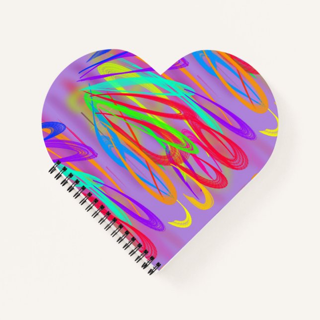 Colourful FeathersSpiral Notebook (Front)