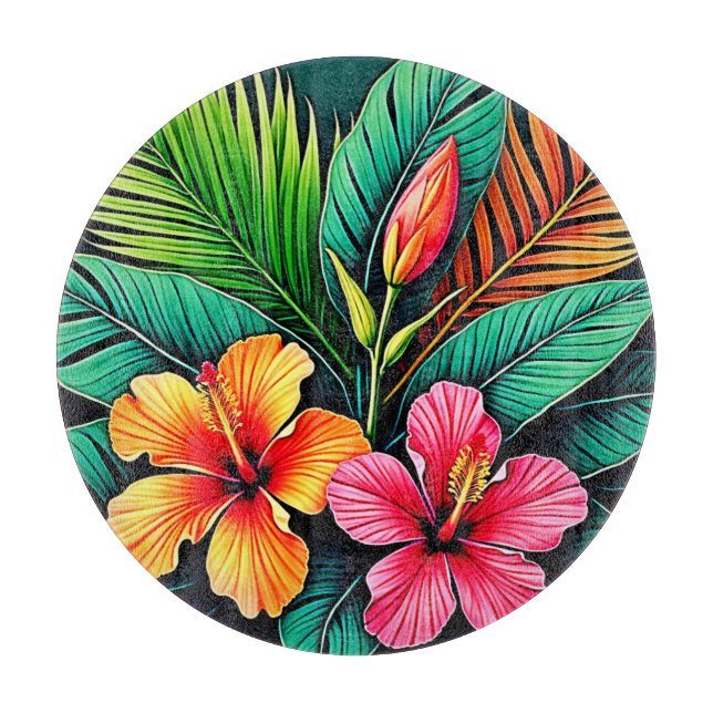 Colourful Feelings: Abstract Face Cutting Board (Front)