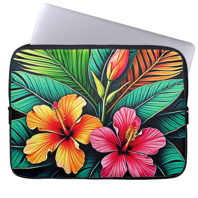 Colourful Feelings: Abstract Face Laptop Sleeve (Front)