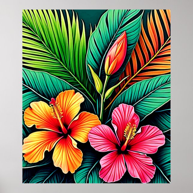 Colourful Feelings: Abstract Face Poster (Front)