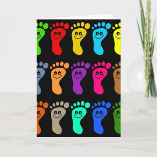Colourful Feet Card