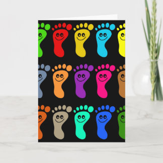 Colourful Feet Card