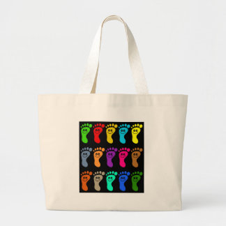 Colourful Feet Large Tote Bag