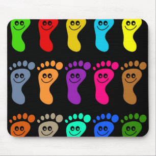 Colourful Feet Mouse Mat