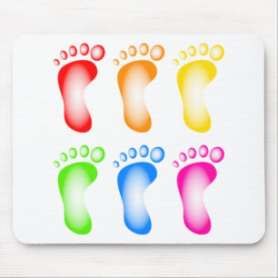 Colourful Feet Mouse Mat