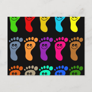 Colourful Feet Postcard