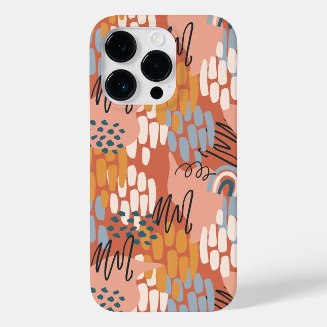 colourful feminine abstract mosaic Case-Mate iPhone case (Back)