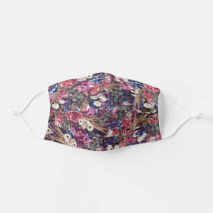 Colourful Feminine Floral Pattern Cloth Face Mask