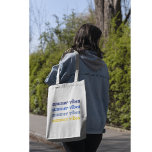 Colourful Feminine Summer Vibes in Blue and Yellow Tote Bag<br><div class="desc">The design features a playful and feminine combination of blue and yellow hues,  capturing the fun and energetic spirit of the season.</div>