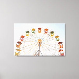 Colourful Ferris Wheel Stretched Canvas Art