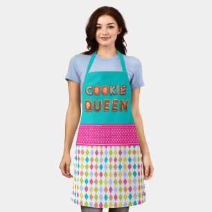 Colourful Festive Alphabet Cookie Queen Apron