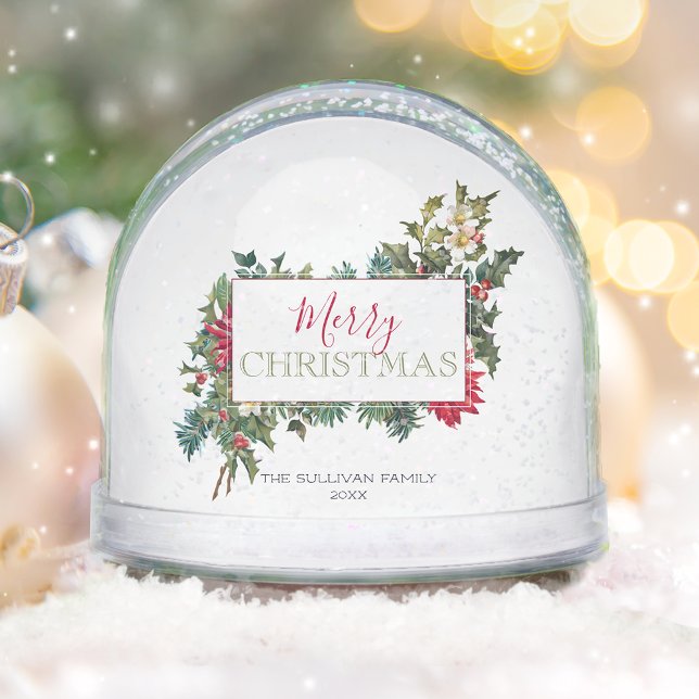 Colourful Festive Christmas Floral Snow Globe (Creator Uploaded)