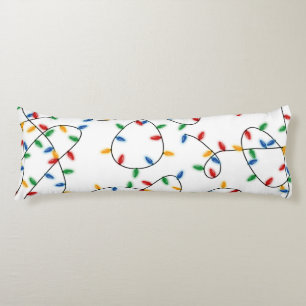 Colourful Festive Christmas Lights Pattern Body Cushion