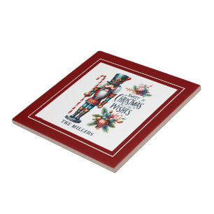 Colourful festive Christmas Nutcracker  Tile