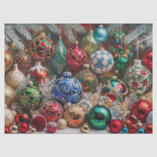 Colourful Festive Christmas Ornaments Tissue Paper