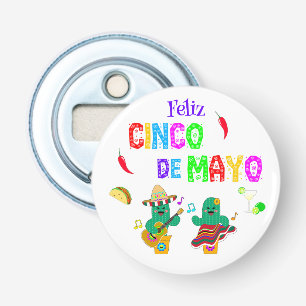 Colourful Festive Cinco de Mayo 2025 Dancing Cactu Bottle Opener