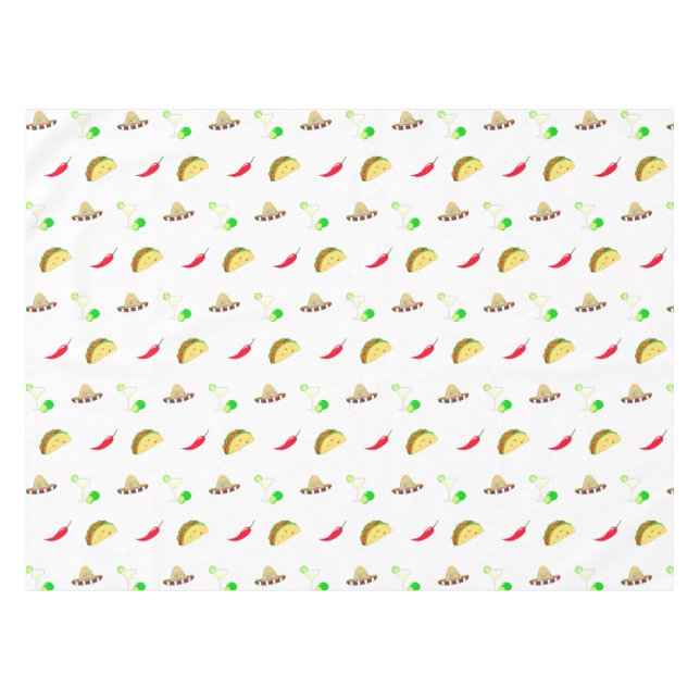 Colourful Festive Cinco de Mayo 2025 Dancing Cactu Tablecloth (Front (Horizontal))