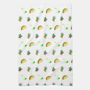 Colourful Festive Cinco de Mayo 2025 Dancing Cactu Tea Towel