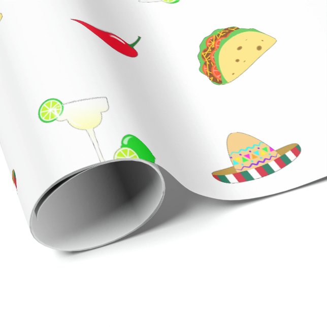 Colourful Festive Cinco de Mayo 2025 Dancing Cactu Wrapping Paper (Roll Corner)