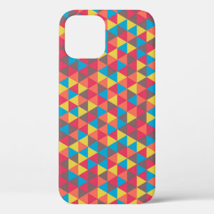 Colourful Festive Geometric Triangles Pattern iPhone 12 Pro Case