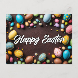 Colourful Festive Springtime Easter Collage Postcard