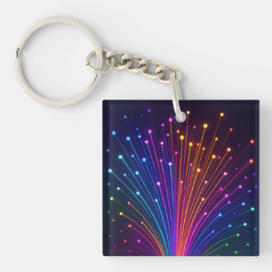 Colourful Fibre Optic Key Ring