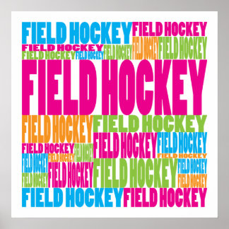 Colourful Field Hockey Poster