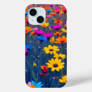 Colourful Field Of Flowers iPhone 15 Case