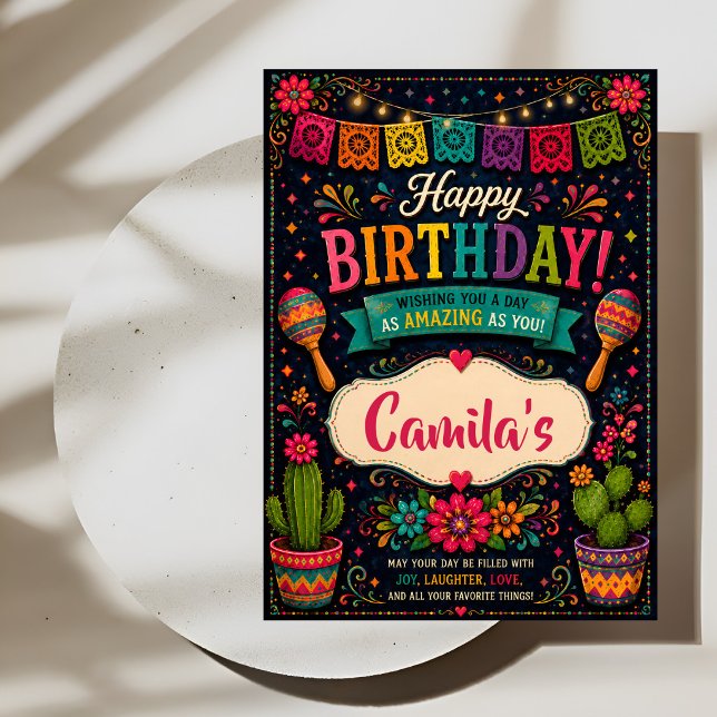 Colourful Fiesta Birthday Card (Creator Uploaded)