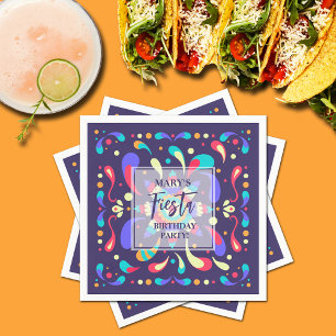 Colourful Fiesta Blue Napkin