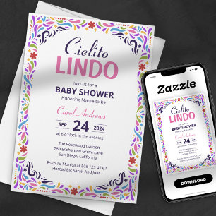Colourful Fiesta Cielito Lindo Mexican Baby Shower Invitation