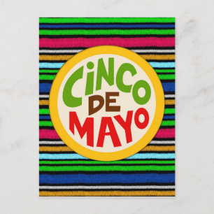 Colourful Fiesta Cinco De Mayo Postcard