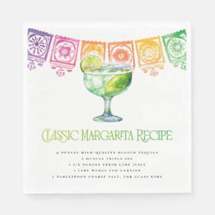 Colourful Fiesta Classic Margarita Recipe  Napkin
