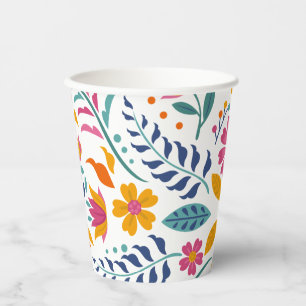 Colourful Fiesta Floral Baby Shower Paper Cups