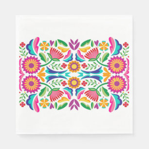 Colourful Fiesta Flowers Napkin