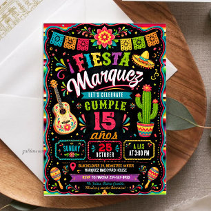 Colourful Fiesta Mexicana Quinceañera Birthday Invitation