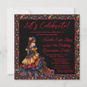 Colourful Fiesta Quinceañera Invitation